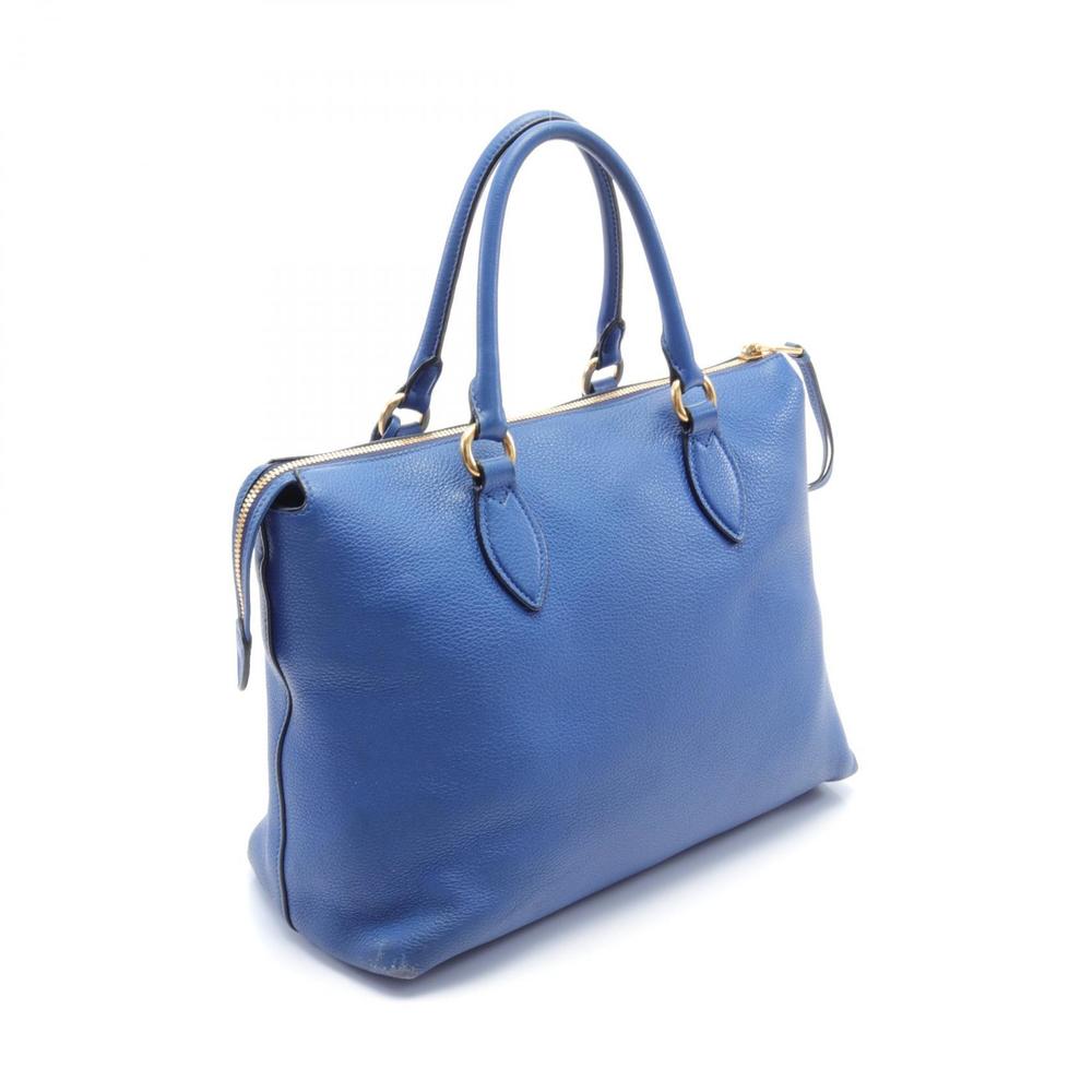 Prada Handbag Leather Phenix Vitello Blue